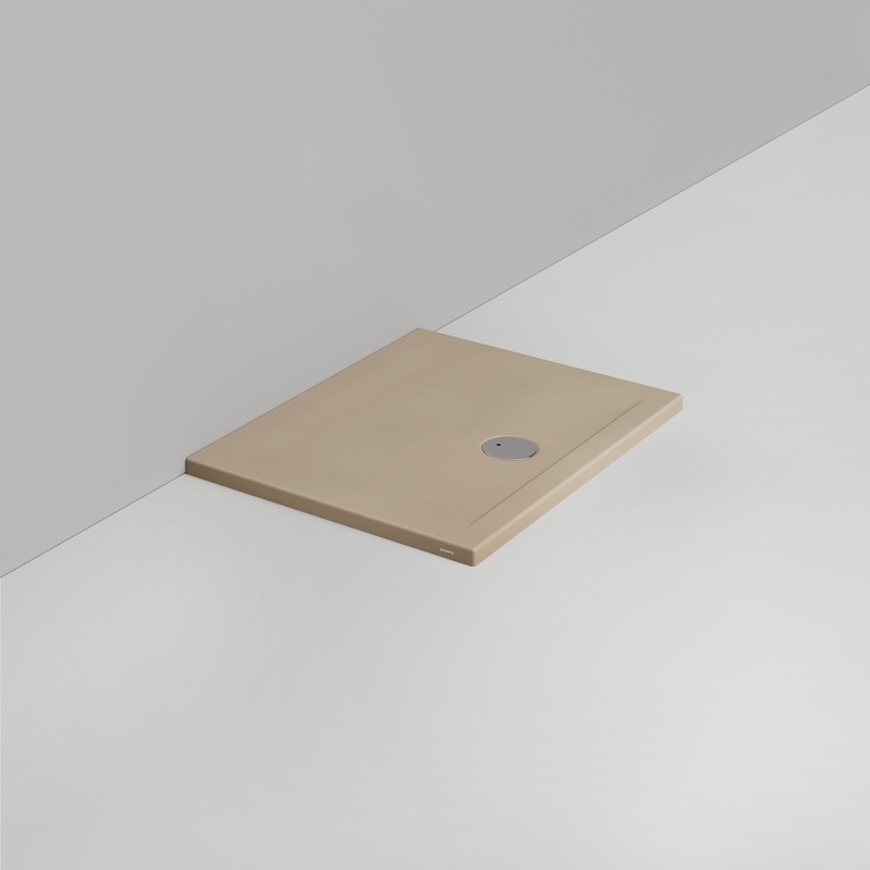 Ceramica Dolomite Piatto doccia rettangolare scarico esterno H4 90×70 – Squash - Beige naturale opaco