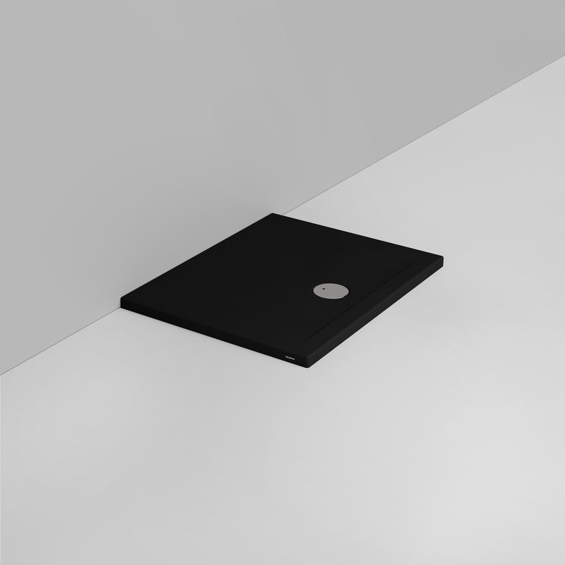 Ceramica Dolomite Piatto doccia rettangolare scarico esterno H4 90×70 – Squash - Nero opaco