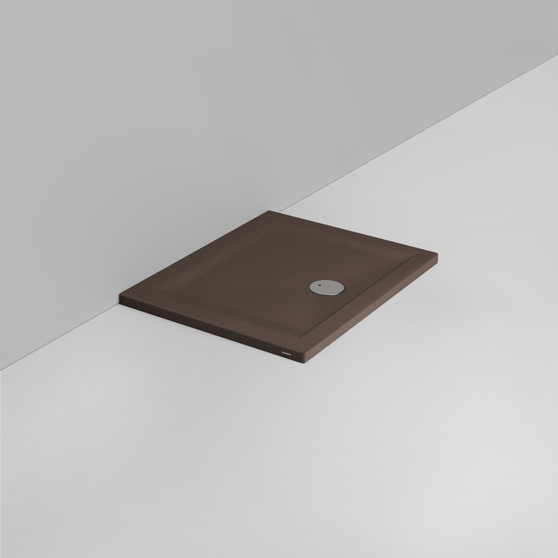 Ceramica Dolomite Piatto doccia rettangolare scarico esterno H4 90×70 – Squash - Marrone alpino opaco antiscivolo