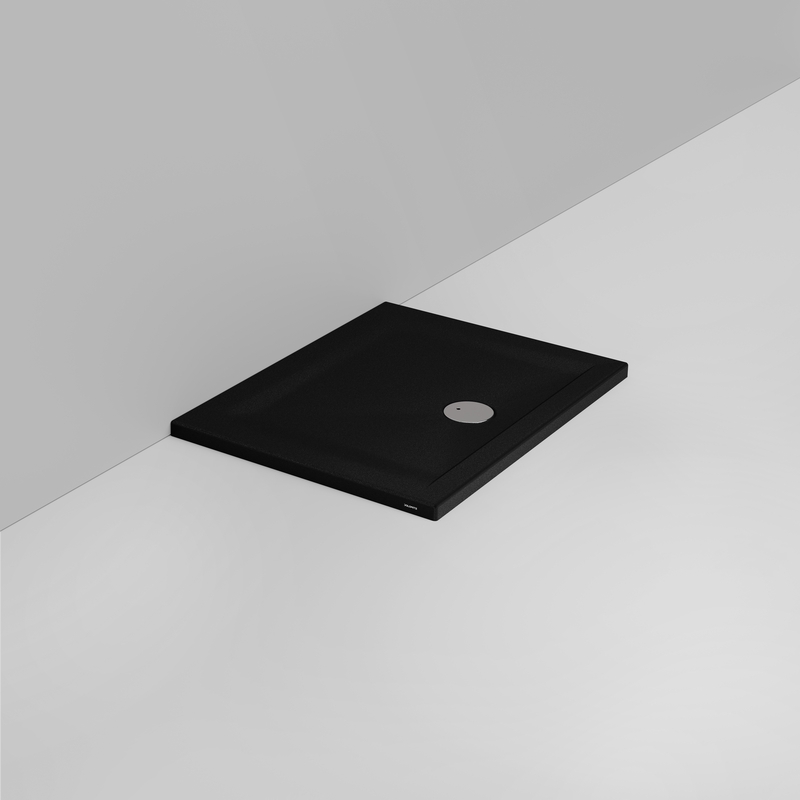 Ceramica Dolomite Piatto doccia rettangolare scarico esterno H4 90×70 – Squash - Nero opaco antiscivolo