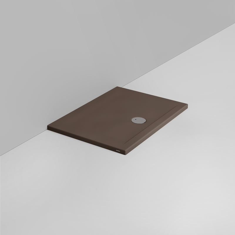 Ceramica Dolomite Piatto doccia rettangolare scarico esterno H4 100×70 – Squash - Marrone alpino opaco