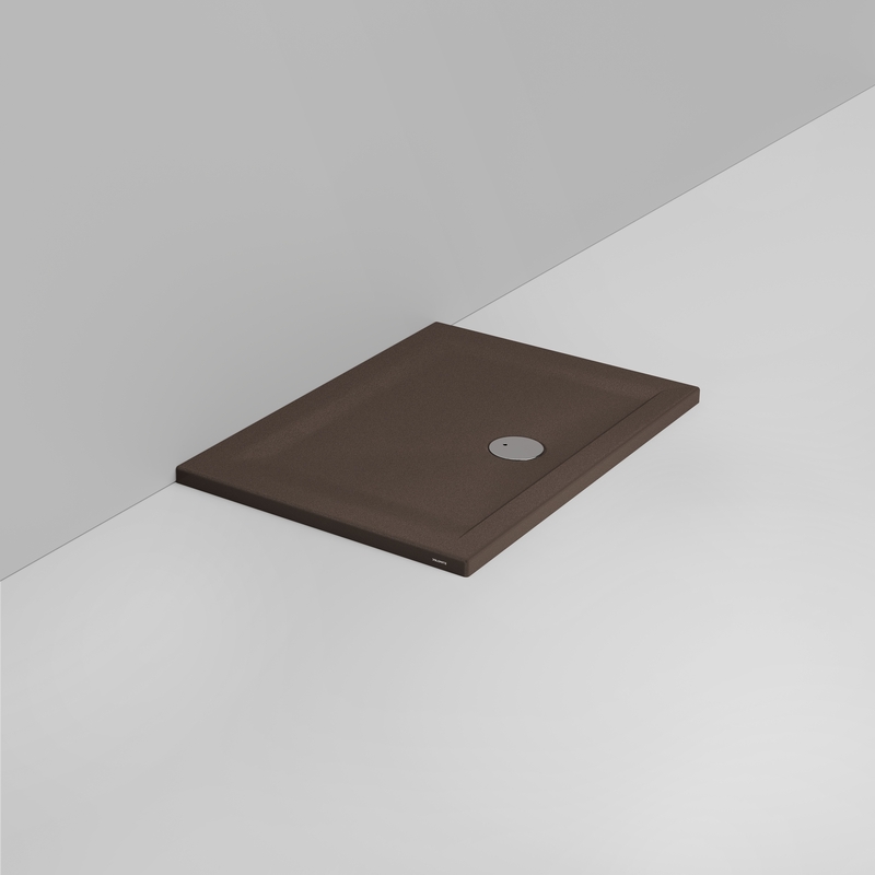 Ceramica Dolomite Piatto doccia rettangolare scarico esterno H4 100×70 – Squash - Marrone alpino opaco antiscivolo