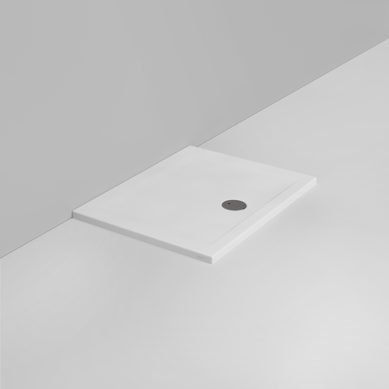 Ceramica Dolomite Piatto doccia rettangolare scarico esterno H4 100×75 – Squash - Bianco opaco