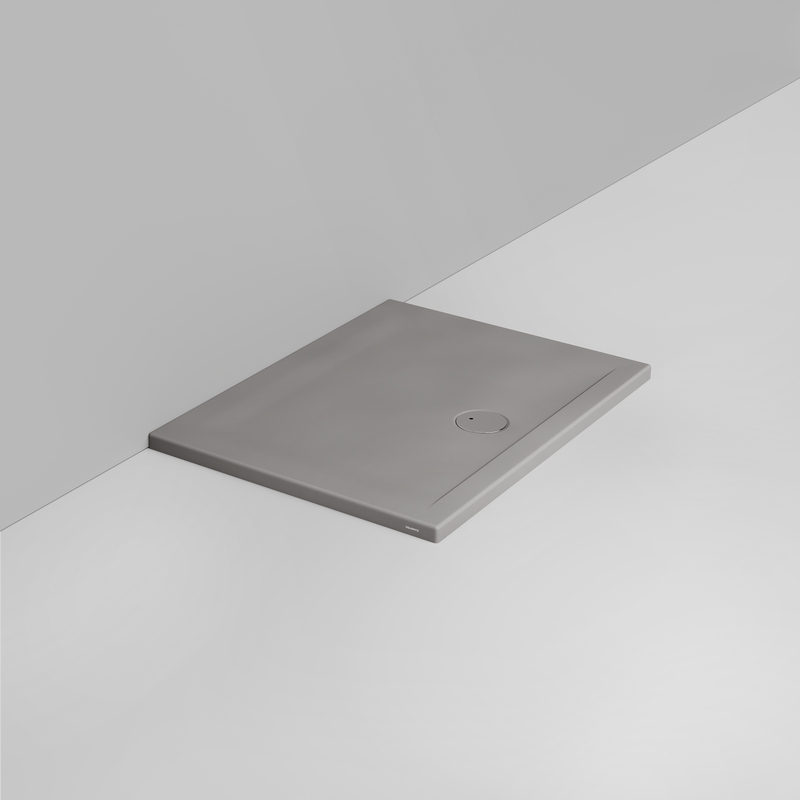 Ceramica Dolomite Piatto doccia rettangolare scarico esterno H4 100×75 – Squash - Grigio cemento