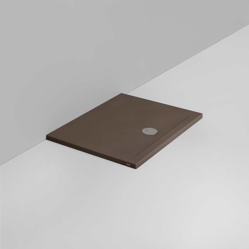 Ceramica Dolomite Piatto doccia rettangolare scarico esterno H4 100×75 – Squash - Marrone alpino opaco