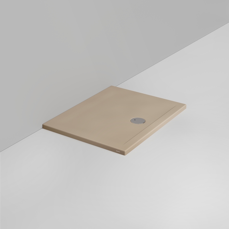 Ceramica Dolomite Piatto doccia rettangolare scarico esterno H4 100×75 – Squash - Beige naturale opaco