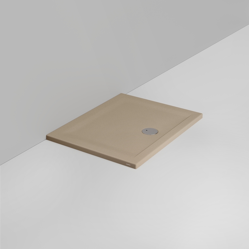 Ceramica Dolomite Piatto doccia rettangolare scarico esterno H4 100×75 – Squash - Beige naturale opaco antiscivolo