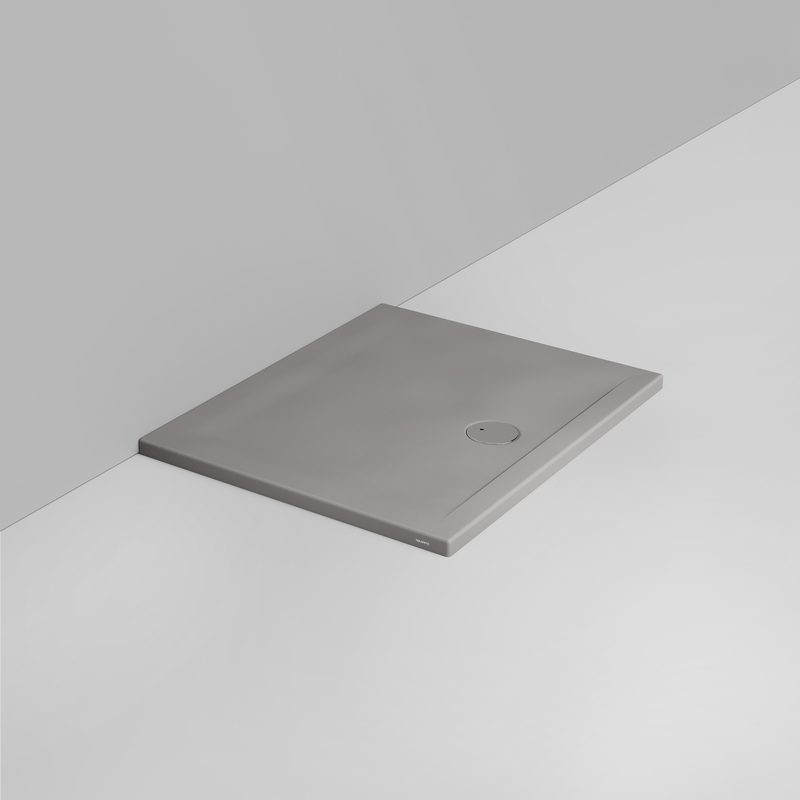Ceramica Dolomite Piatto doccia rettangolare scarico esterno H4 100×80 – Squash - Grigio cemento