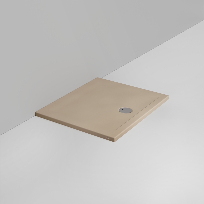 Ceramica Dolomite Piatto doccia rettangolare scarico esterno H4 100×80 – Squash - Beige naturale opaco