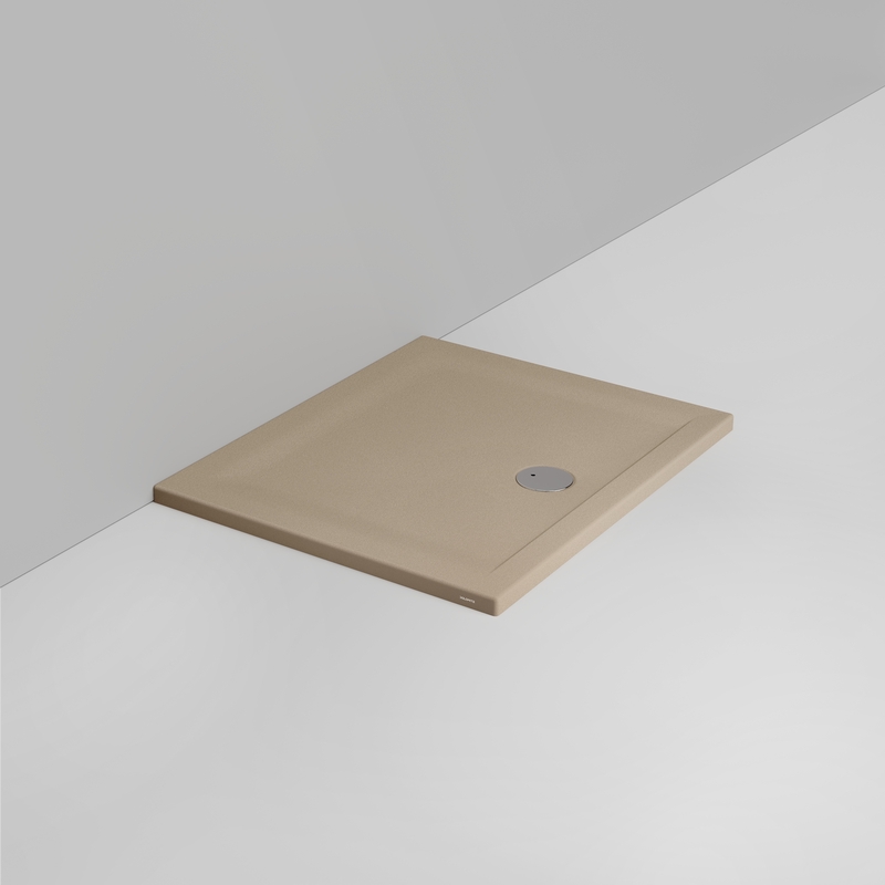 Ceramica Dolomite Piatto doccia rettangolare scarico esterno H4 100×80 – Squash - Beige naturale opaco antiscivolo