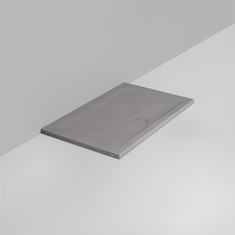 Ceramica Dolomite Piatto doccia rettangolare scarico esterno H4 120×70 – Squash - Grigio cemento