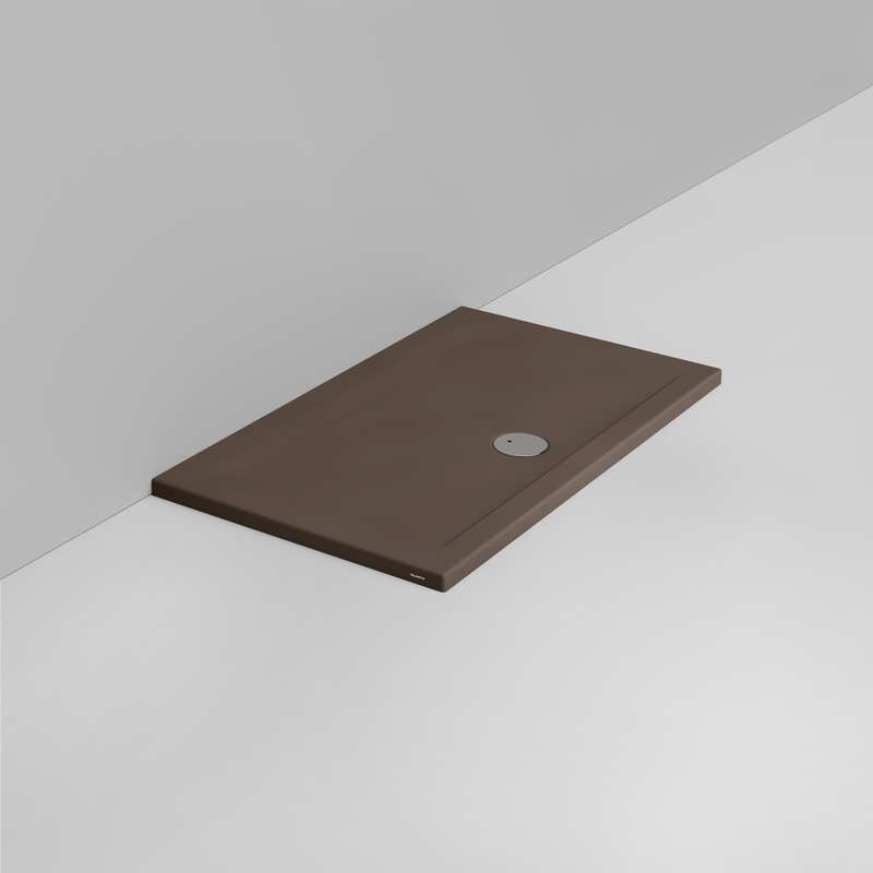 Ceramica Dolomite Piatto doccia rettangolare scarico esterno H4 120×70 – Squash - Marrone alpino opaco