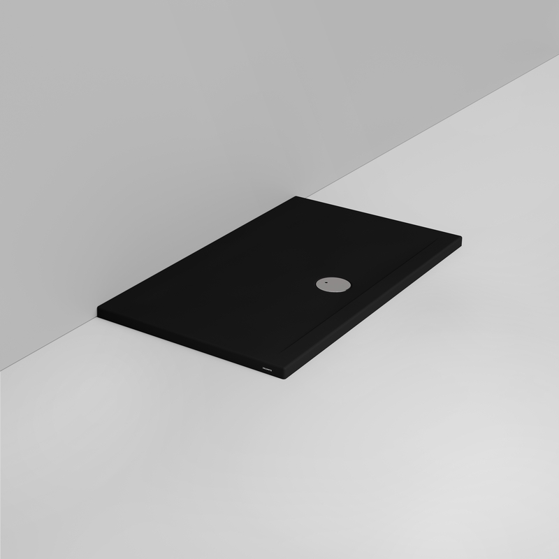Ceramica Dolomite Piatto doccia rettangolare scarico esterno H4 120×70 – Squash - Nero opaco