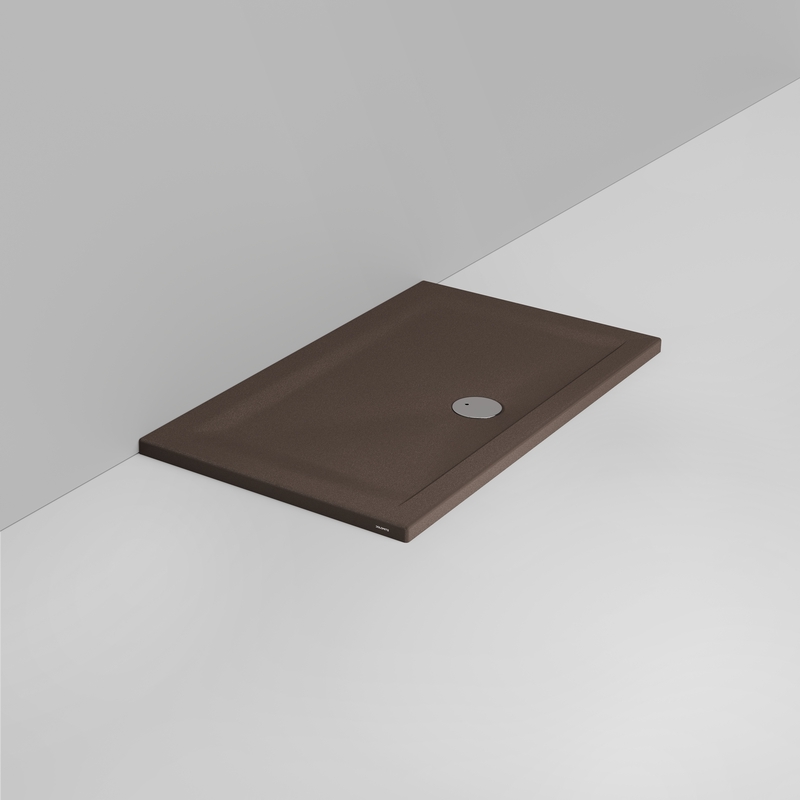 Ceramica Dolomite Piatto doccia rettangolare scarico esterno H4 120×70 – Squash - Marrone alpino opaco antiscivolo