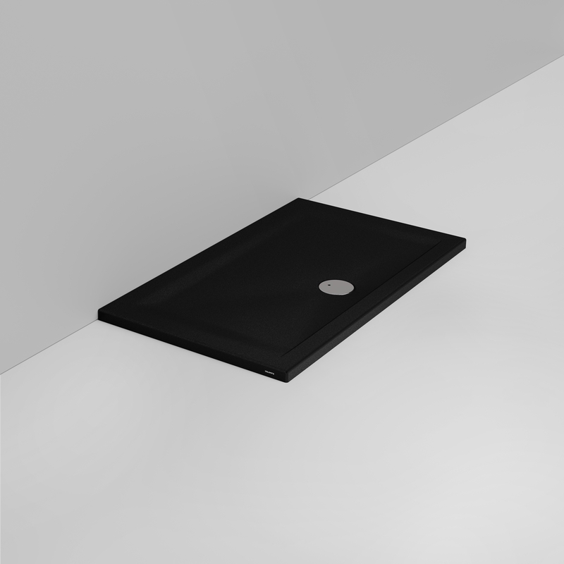 Ceramica Dolomite Piatto doccia rettangolare scarico esterno H4 120×70 – Squash - Nero opaco antiscivolo