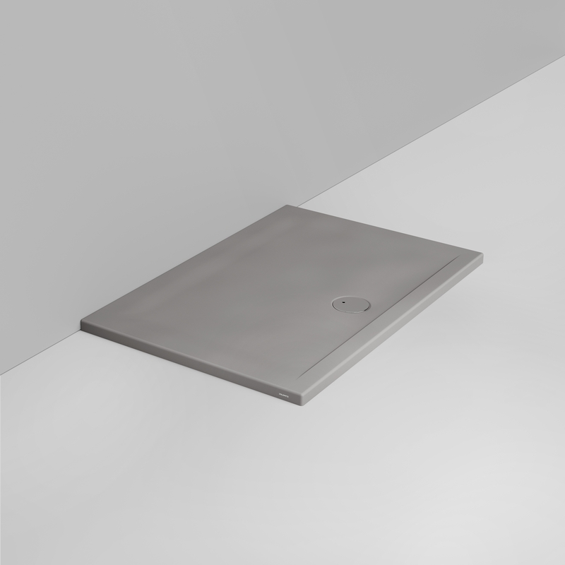 Ceramica Dolomite Piatto doccia rettangolare scarico esterno H4 120×80 – Squash - Grigio cemento
