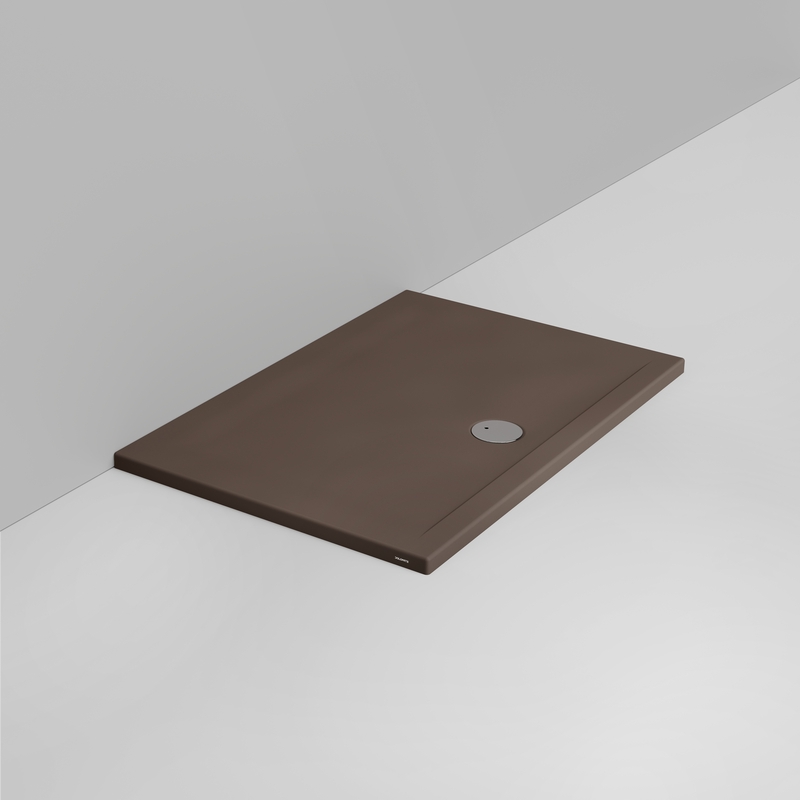 Ceramica Dolomite Piatto doccia rettangolare scarico esterno H4 120×80 – Squash - Marrone alpino opaco