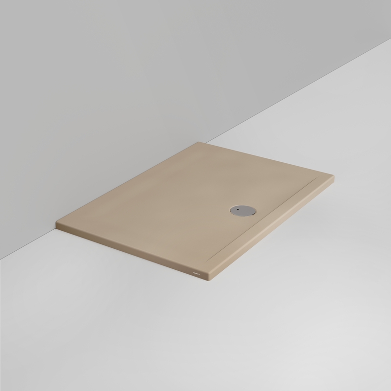 Ceramica Dolomite Piatto doccia rettangolare scarico esterno H4 120×80 – Squash - Beige naturale opaco