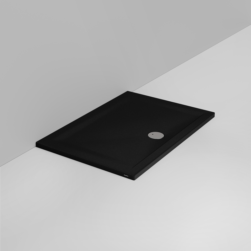Ceramica Dolomite Piatto doccia rettangolare scarico esterno H4 120×80 – Squash - Nero opaco antiscivolo