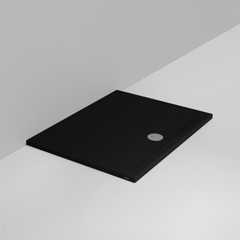 Ceramica Dolomite Piatto doccia rettangolare scarico esterno H4 120×90 – Squash - Nero opaco