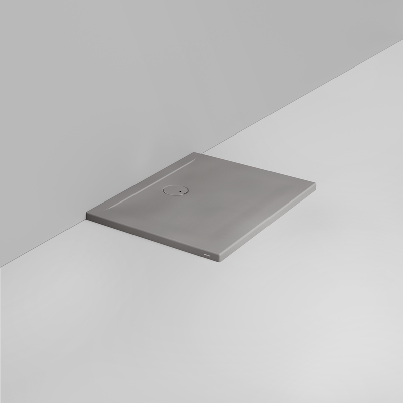 Ceramica Dolomite Piatto doccia rettangolare scarico lato parete H4 90×70 – Squash - Grigio cemento