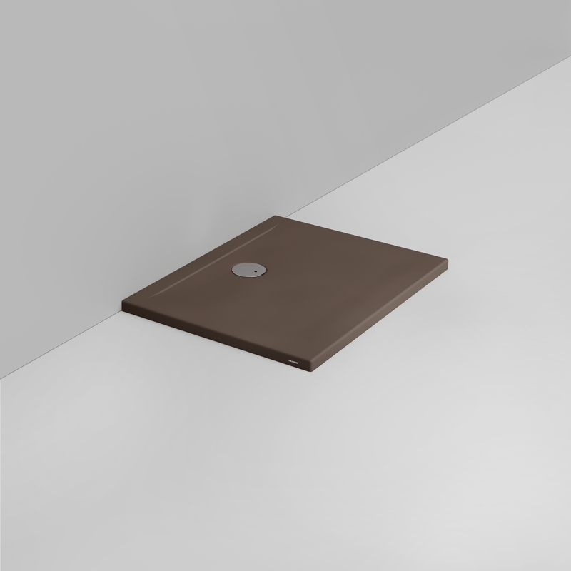 Ceramica Dolomite Piatto doccia rettangolare scarico lato parete H4 90×70 – Squash - Marrone alpino opaco