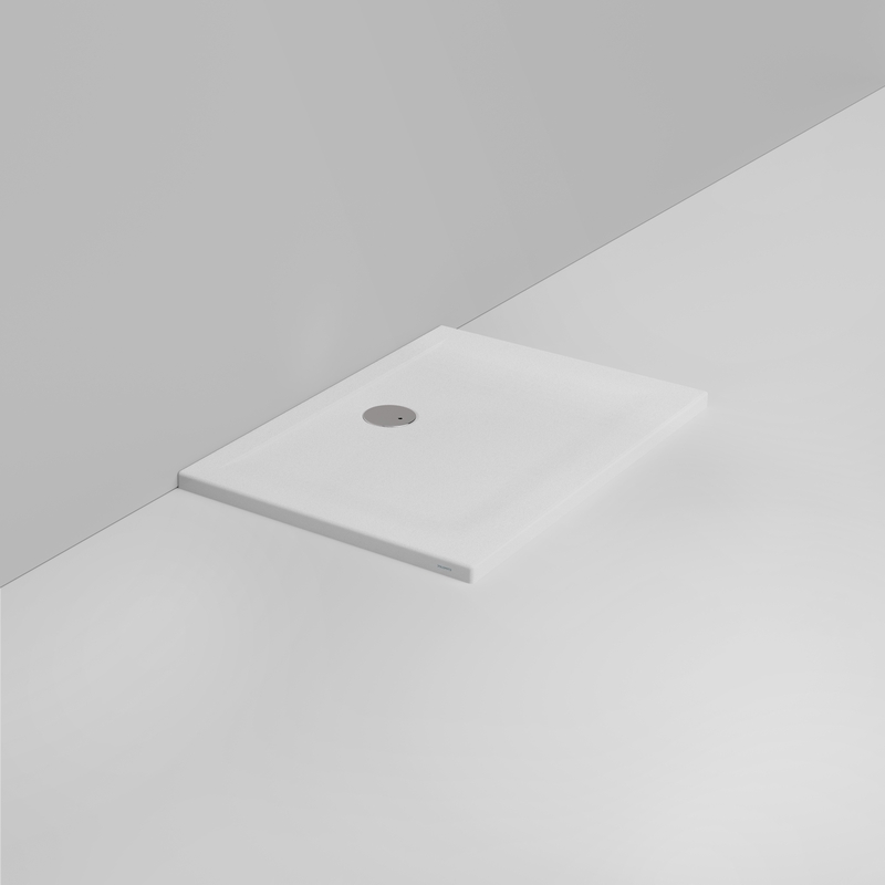 Ceramica Dolomite Piatto doccia rettangolare scarico lato parete H4 100×70 – Squash - Bianco opaco antiscivolo