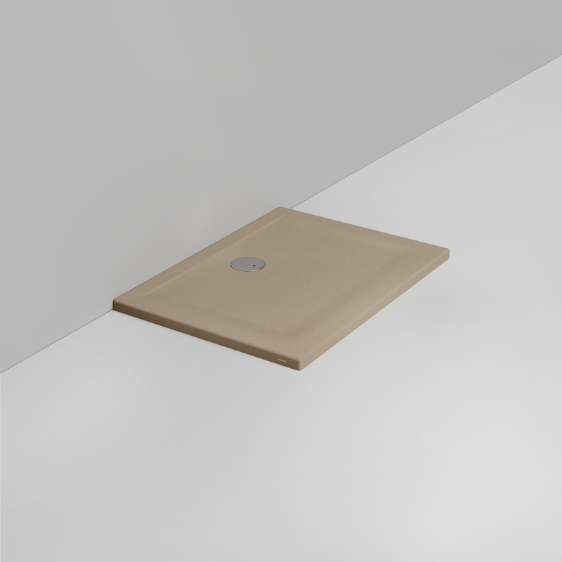 Ceramica Dolomite Piatto doccia rettangolare scarico lato parete H4 100×70 – Squash - Beige naturale opaco antiscivolo