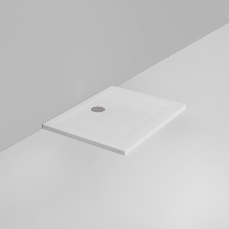 Ceramica Dolomite Piatto doccia rettangolare scarico lato parete H4 100×75 – Squash - Bianco opaco antiscivolo