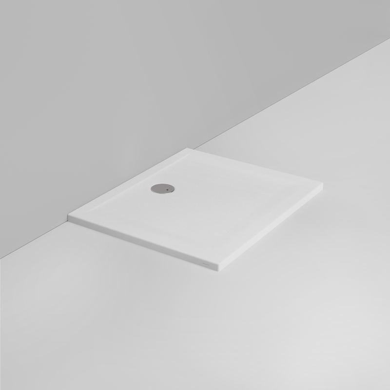 Ceramica Dolomite Piatto doccia rettangolare scarico lato parete H4 100×80 – Squash - Bianco opaco antiscivolo