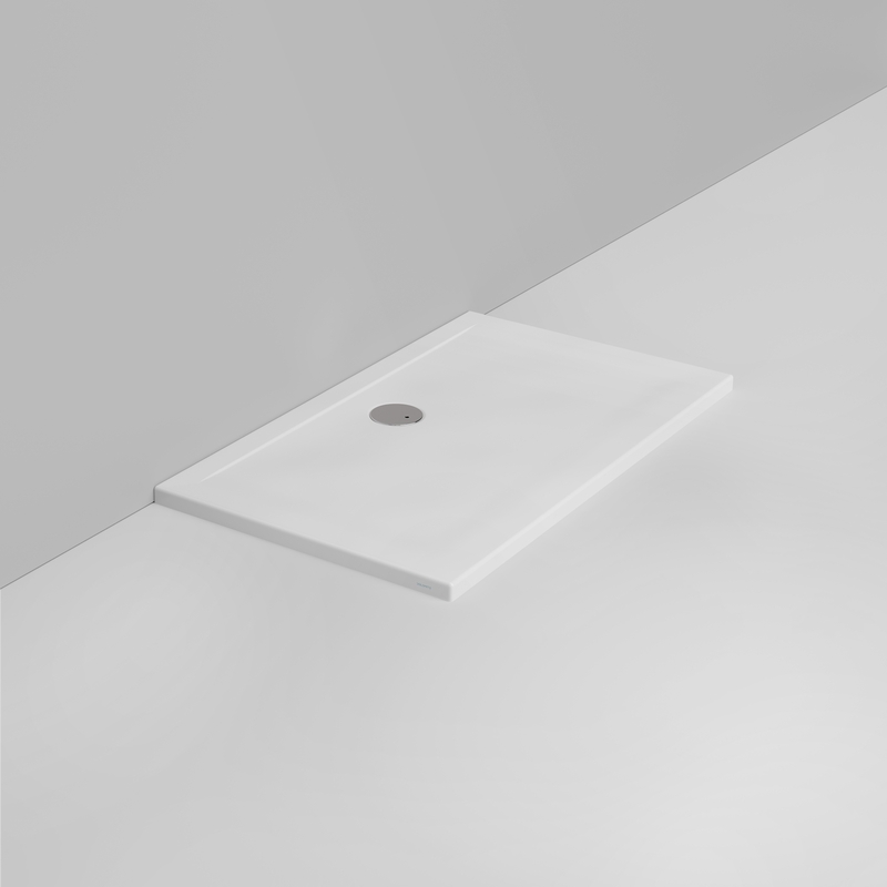 Ceramica Dolomite Piatto doccia rettangolare scarico lato parete H4 120×70 – Squash - Bianco opaco