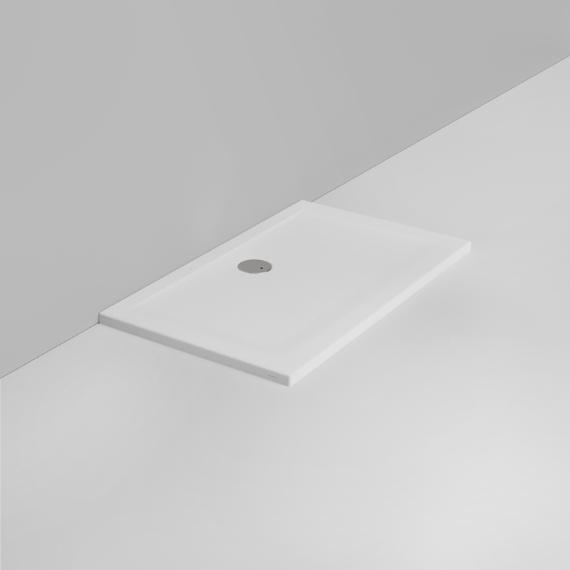 Ceramica Dolomite Piatto doccia rettangolare scarico lato parete H4 120×70 – Squash - Bianco opaco antiscivolo
