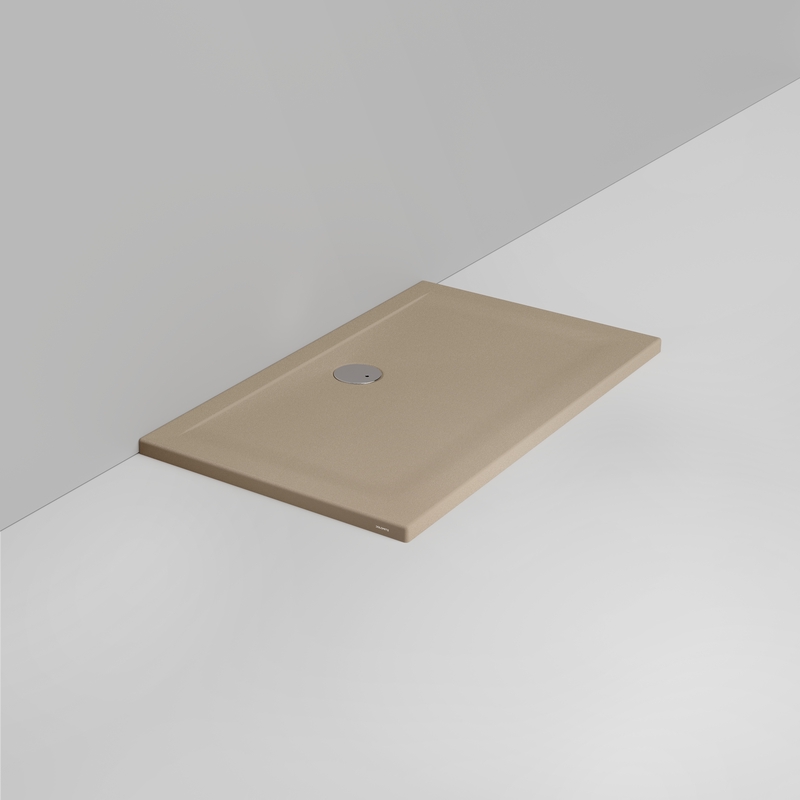 Ceramica Dolomite Piatto doccia rettangolare scarico lato parete H4 120×70 – Squash - Beige naturale opaco antiscivolo