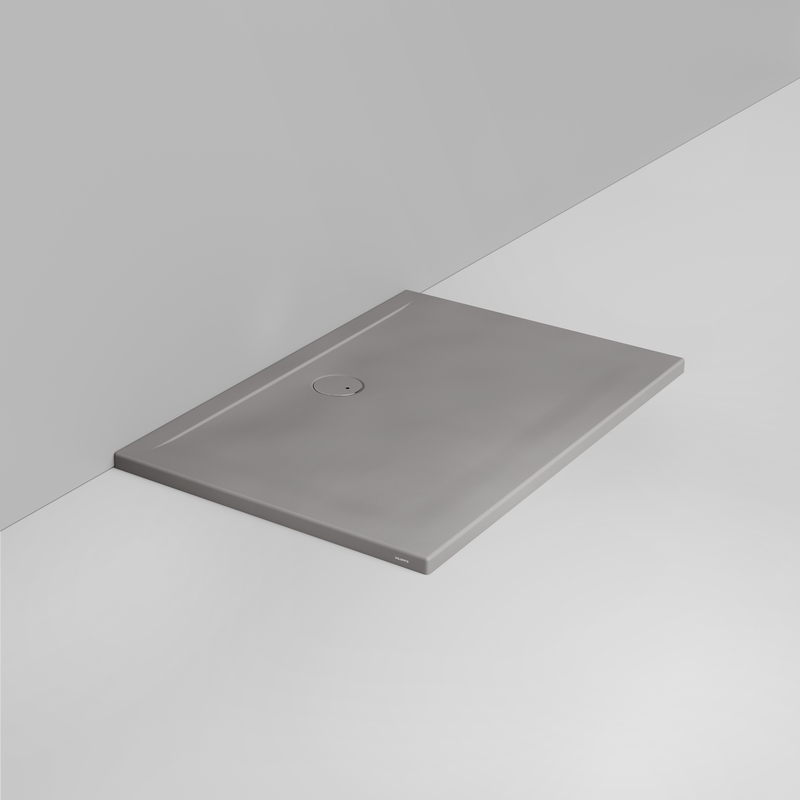 Ceramica Dolomite Piatto doccia rettangolare scarico lato parete H4 120×80 – Squash - Grigio cemento