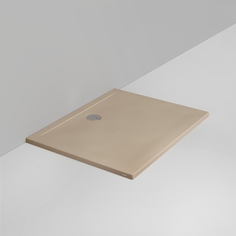 Ceramica Dolomite Piatto doccia rettangolare scarico lato parete H4 120×90 – Squash - Beige naturale opaco