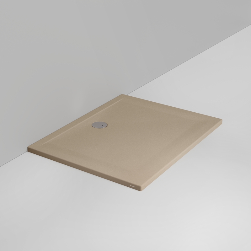 Ceramica Dolomite Piatto doccia rettangolare scarico lato parete H4 120×90 – Squash - Beige naturale opaco antiscivolo