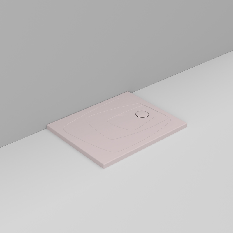 Ceramica Dolomite Piatto doccia rettangolare scarico destro H4 100×70 – Oltre - Rosa antico