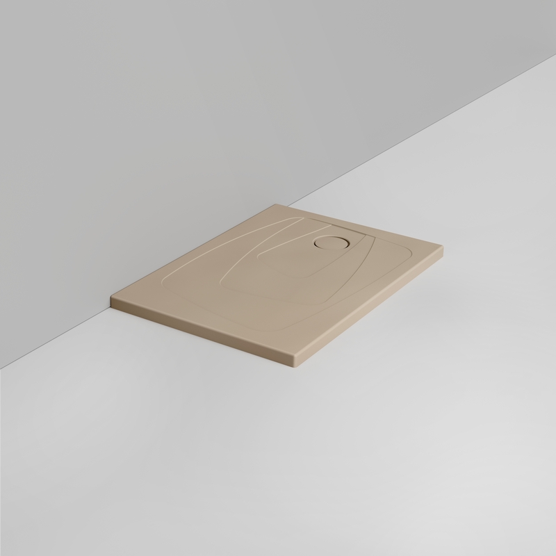 Ceramica Dolomite Piatto doccia rettangolare scarico destro H4 100×70 – Oltre - Beige naturale opaco