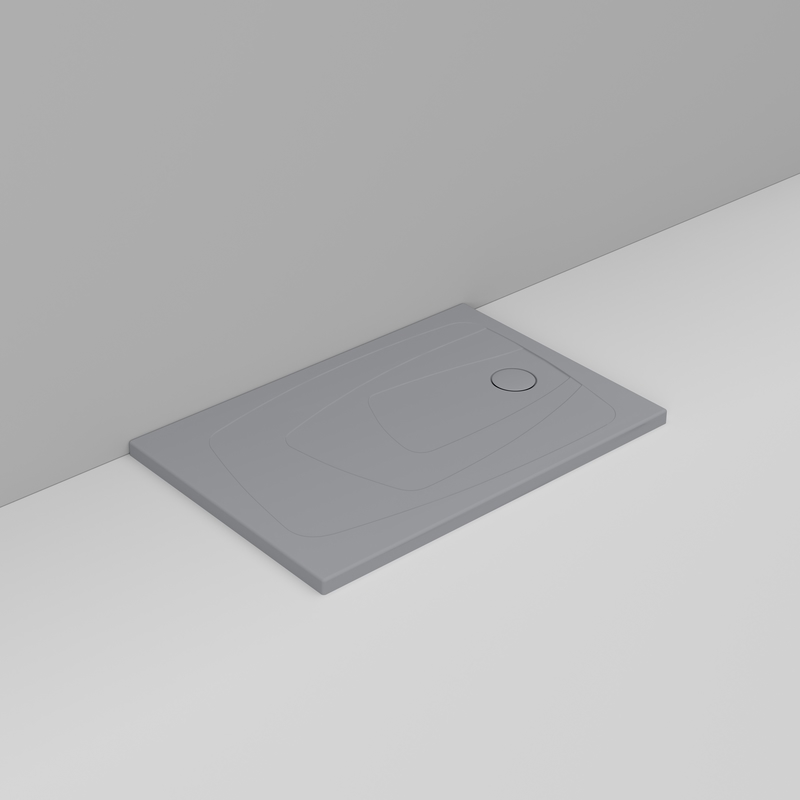 Ceramica Dolomite Piatto doccia rettangolare scarico destro H4 120×70 – Oltre - Grigio cemento