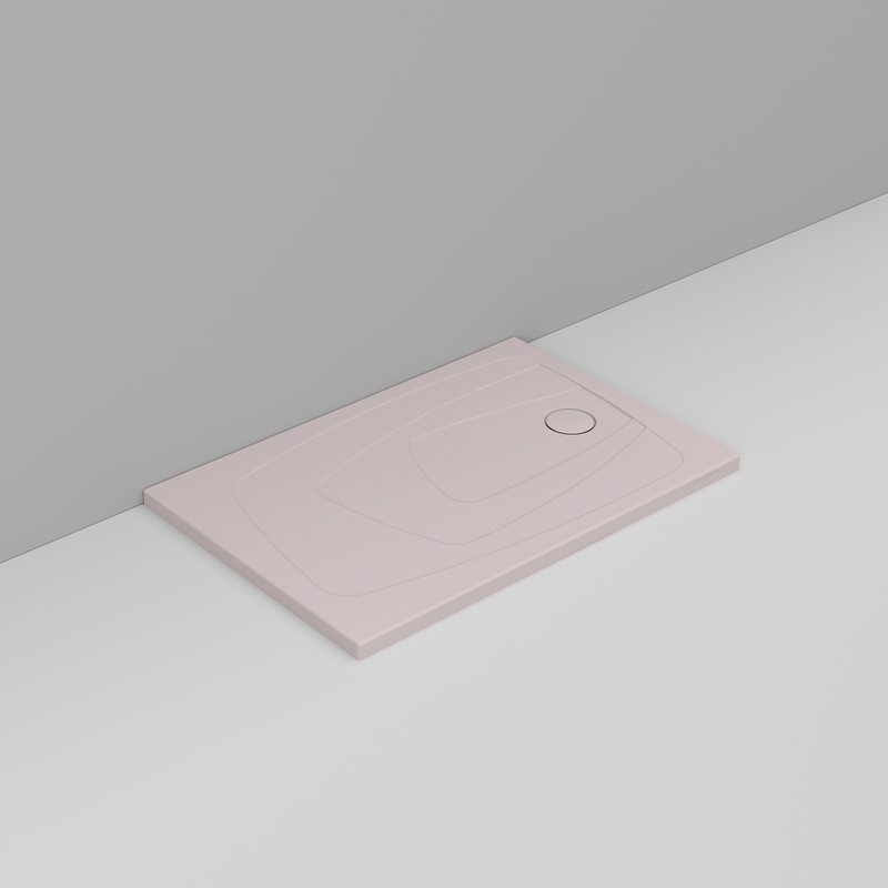 Ceramica Dolomite Piatto doccia rettangolare scarico destro H4 120×70 – Oltre - Rosa antico
