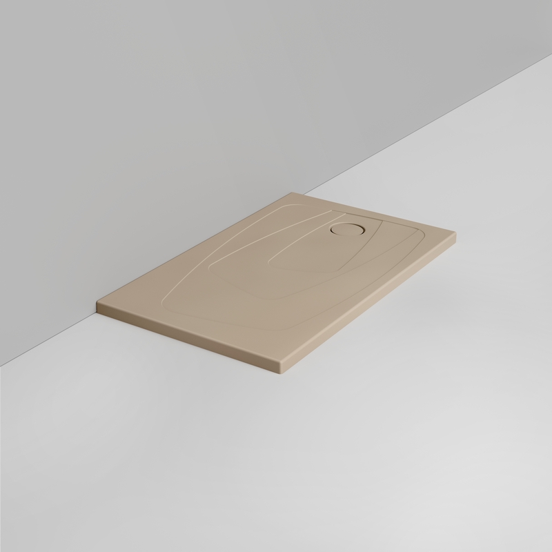 Ceramica Dolomite Piatto doccia rettangolare scarico destro H4 120×70 – Oltre - Beige naturale opaco