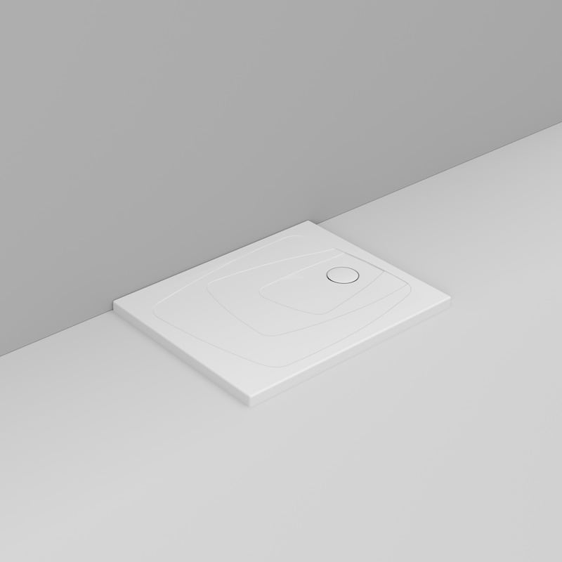 Ceramica Dolomite Piatto doccia rettangolare scarico destro H4 100×80 – Oltre - Bianco opaco