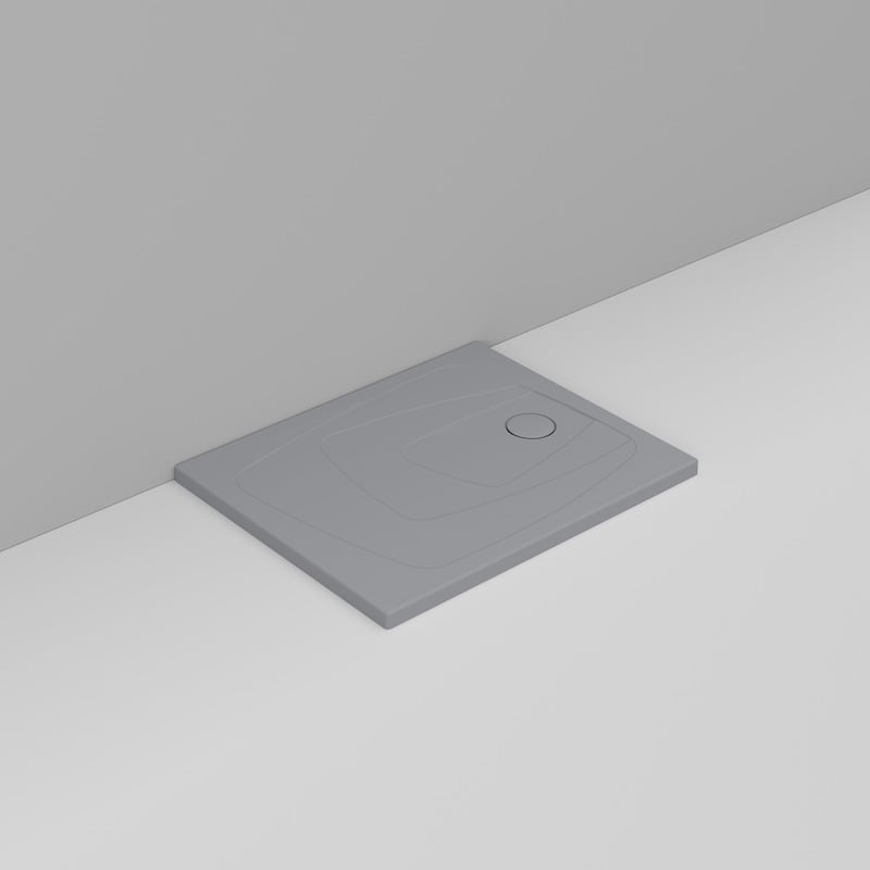 Ceramica Dolomite Piatto doccia rettangolare scarico destro H4 100×80 – Oltre - Grigio cemento