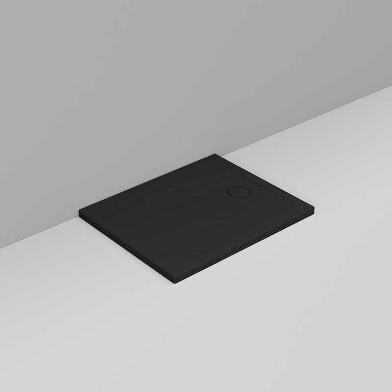 Ceramica Dolomite Piatto doccia rettangolare scarico destro H4 100×80 – Oltre - Nero opaco