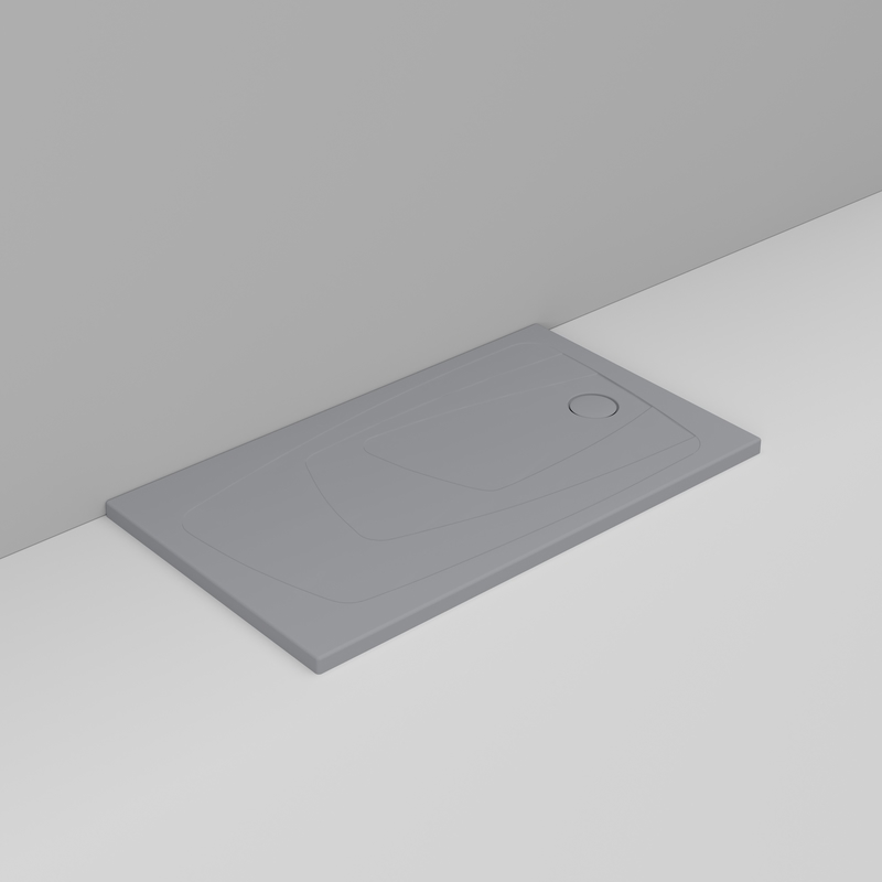 Ceramica Dolomite Piatto doccia rettangolare scarico destro H4 140×70 – Oltre - Grigio cemento