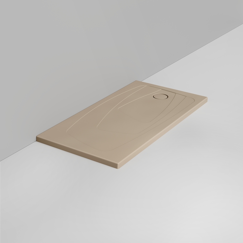 Ceramica Dolomite Piatto doccia rettangolare scarico destro H4 140×70 – Oltre - Beige naturale opaco