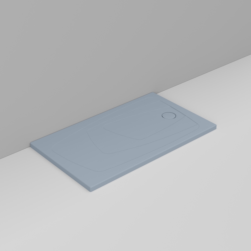 Ceramica Dolomite Piatto doccia rettangolare scarico destro H4 140×70 – Oltre - Azzurro avio