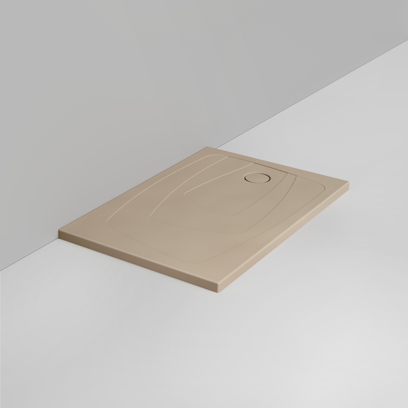 Ceramica Dolomite Piatto doccia rettangolare scarico destro H4 120×80 – Oltre - Beige naturale opaco