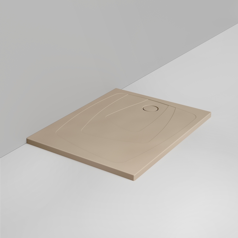 Ceramica Dolomite Piatto doccia rettangolare scarico destro H4 120×90 – Oltre - Beige naturale opaco