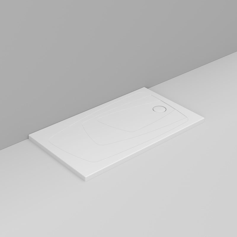 Ceramica Dolomite Piatto doccia rettangolare scarico destro H4 140×80 – Oltre - Bianco opaco